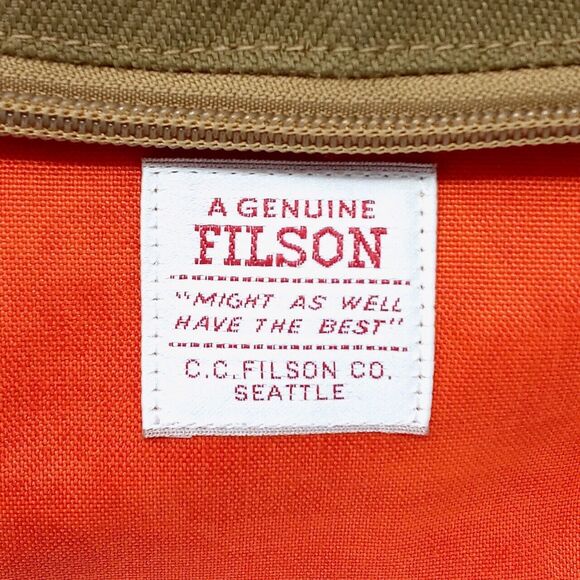 NWT Filson Surveyor Tan/Flame Crossbody Waist Fanny Hiking Pack - Picture 2 of 11